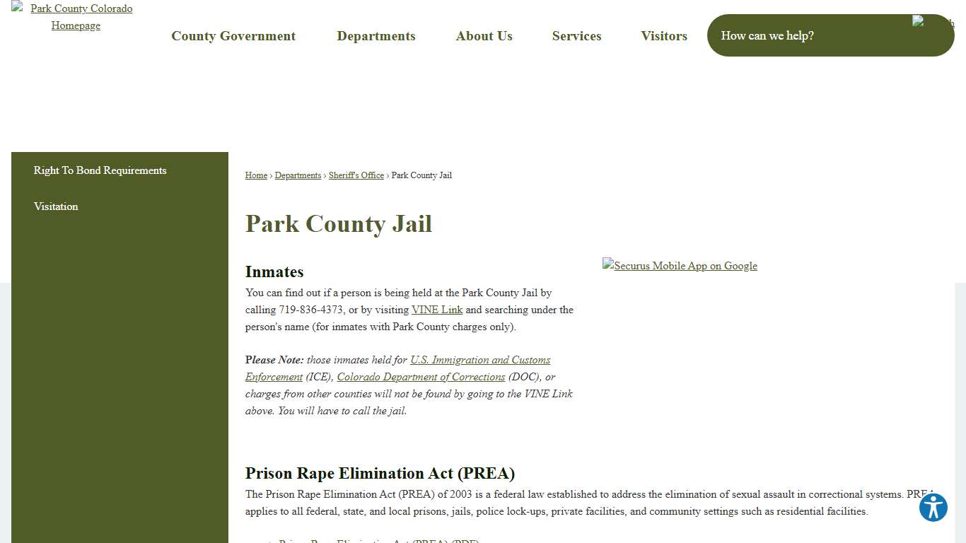 Park County Jail | Park County, CO