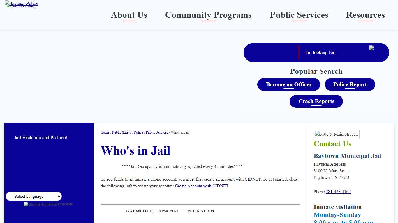 Who's in Jail | Baytown, TX